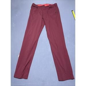 Redvanly Pants Mens Large Red Performance Golf Stretch Nylon Spandex Casual